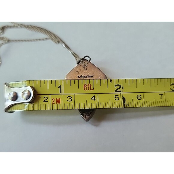Sandy Baker 925 Sterling Silver MOP Pendant Necklace Vintage - Picture 9 of 10
